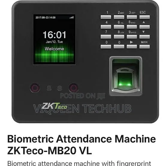 Zkteco Mb20 Pro Time Attendance +Fingerprint+Card+Password