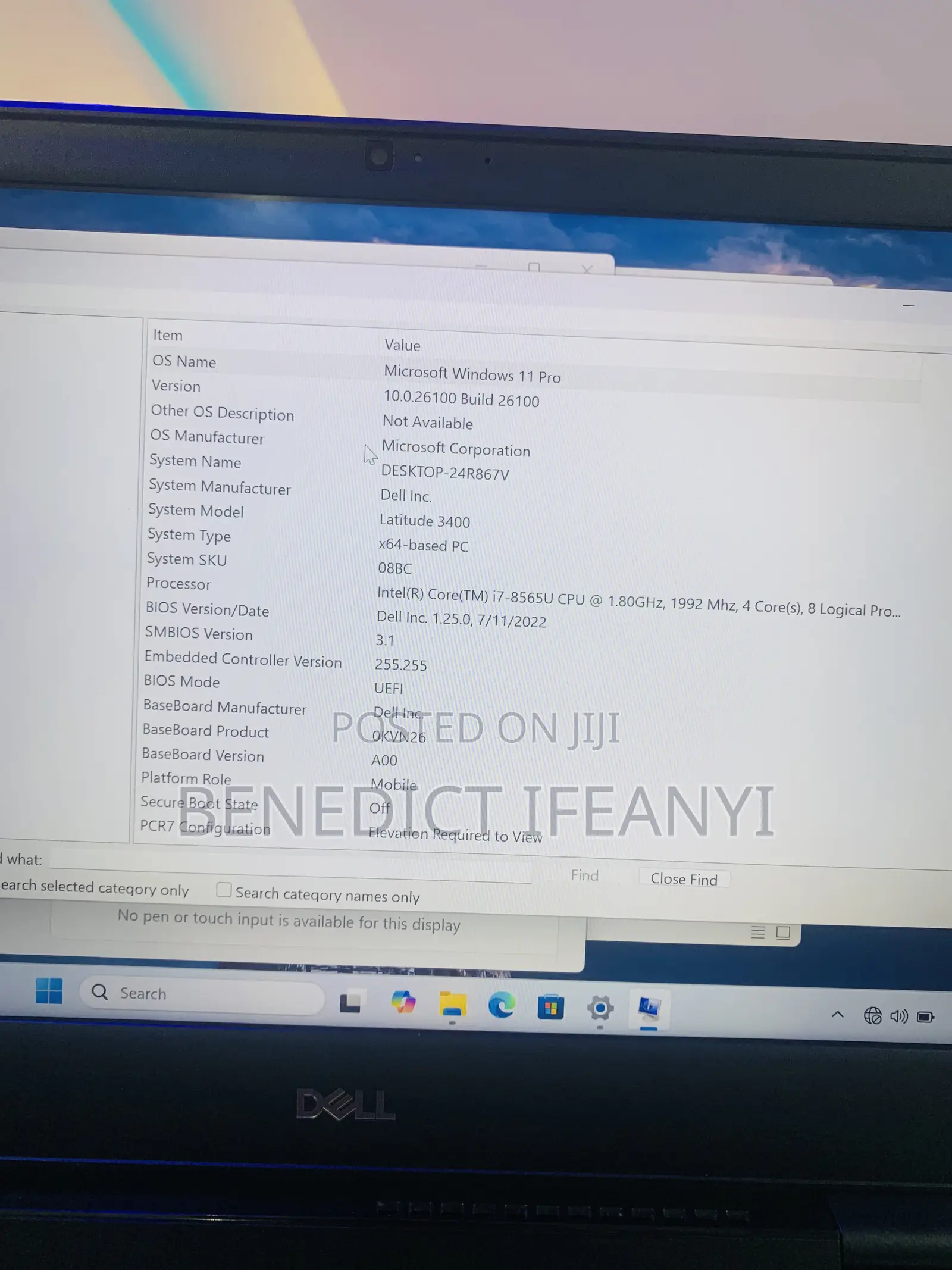 Laptop Dell Latitude 3400 8GB Intel Core i7 SSD 256GB