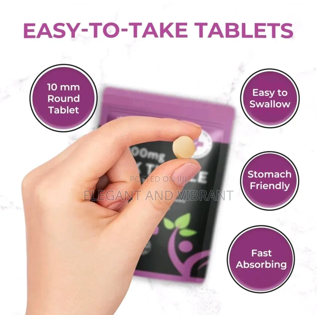 Milk Thistle 10,000mg - 120 Tablets High , 80% Silymarin 2 Months
