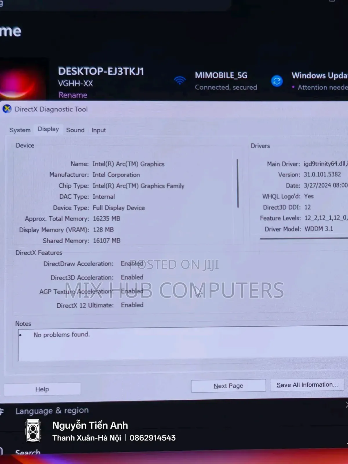 New Laptop Huawei MateBook X Pro 32GB Intel Core Ultra 7 SSD 1T