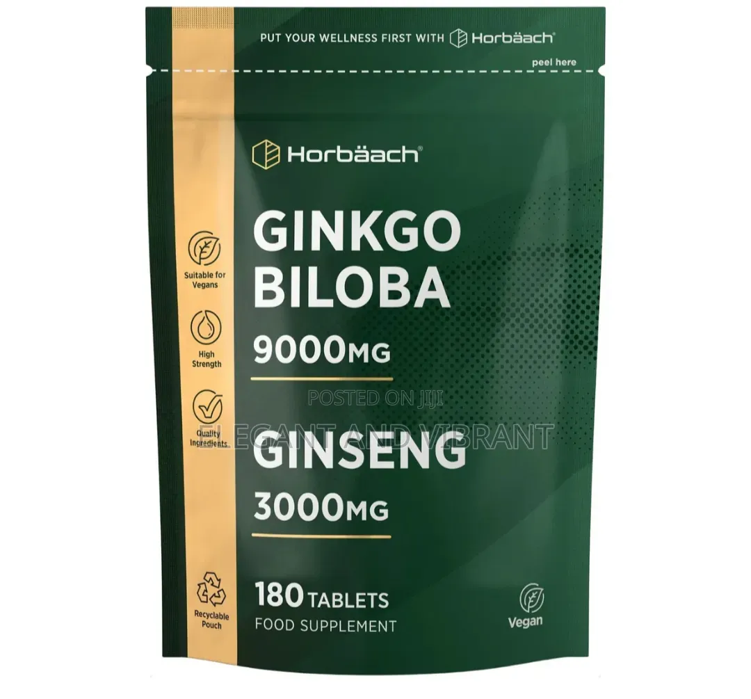 Ginkgo Biloba 9000 Mg and Ginseng 3000 Mg | 180