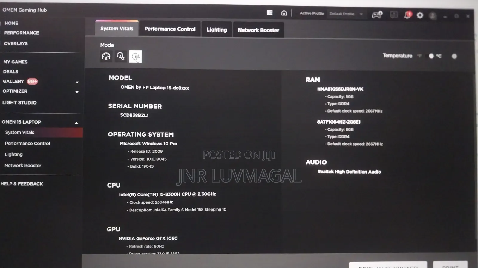 New Laptop HP Omen 15 16GB Intel Core i5 HDD+SSD 500GB