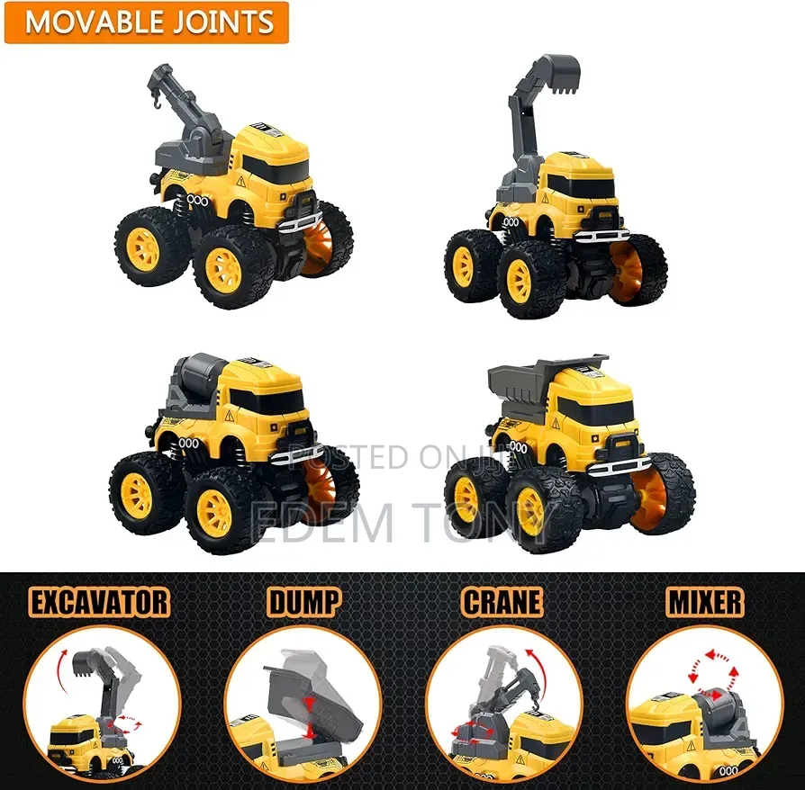 Construction Truck Toys - 4pcs