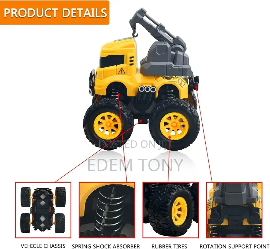 Construction Truck Toys - 4pcs