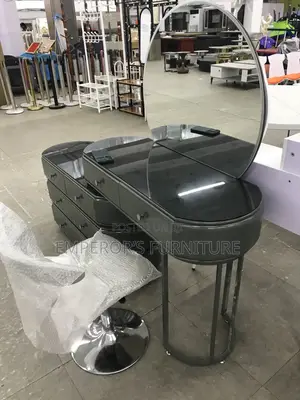 Glow Up Station: Imported Led Round Mirror Dressing Table