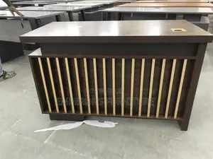 Walnut Executive Office Desk With Lockable Drawers