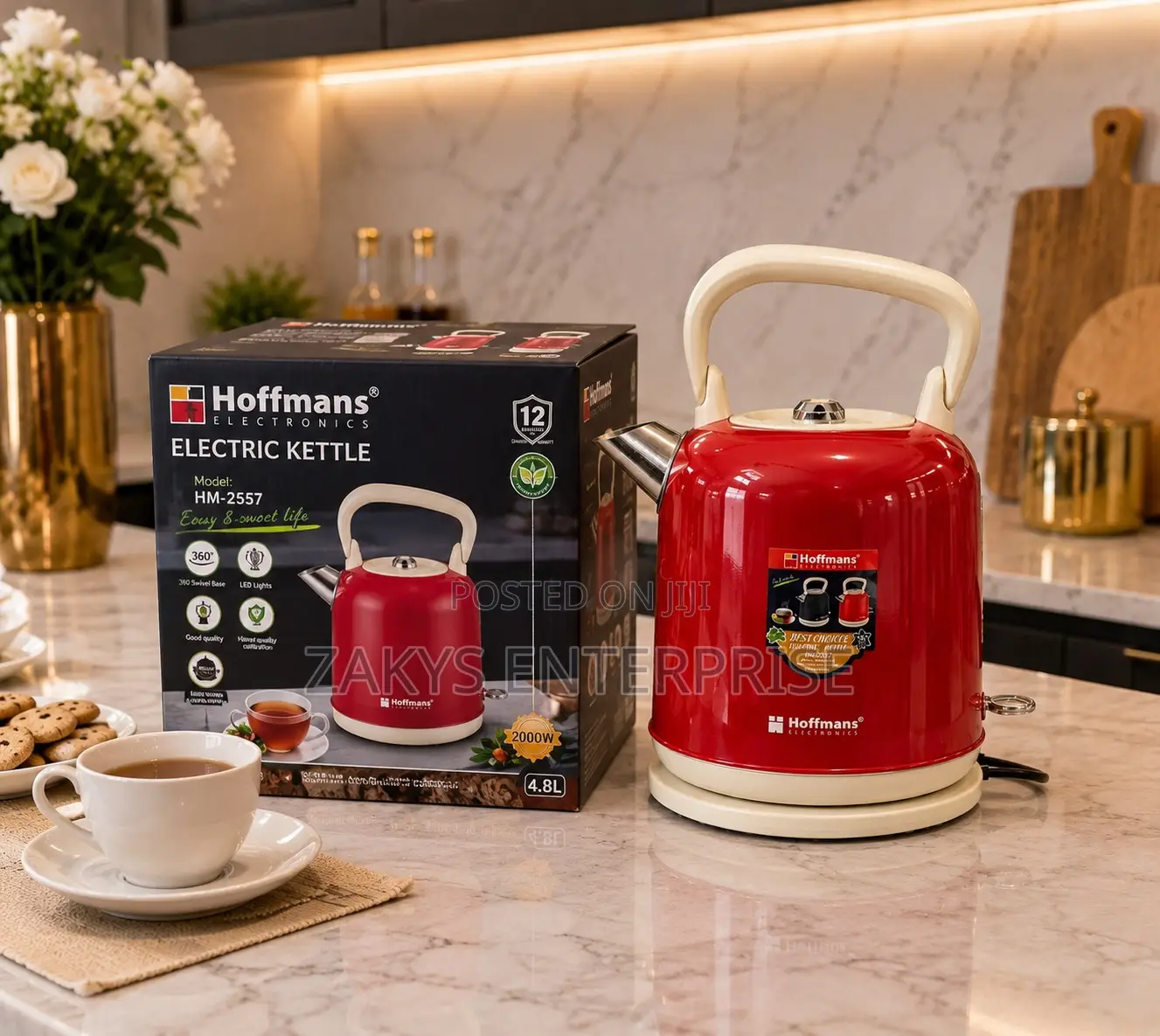 Hoffman Stainless Electric Kettle 4.8l