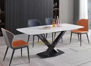 X Shape Dining Table With 4 Chairs 140*80cm