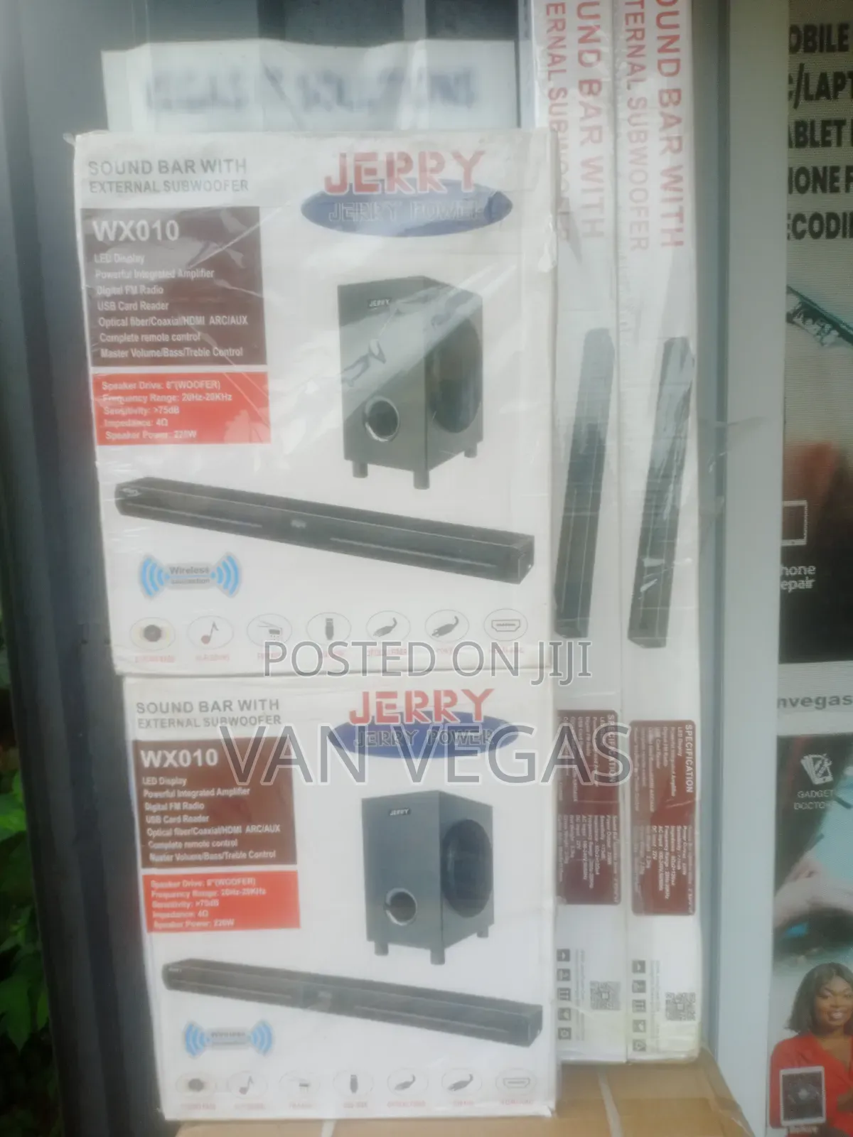 Jerry Sound Bar With External Subwoofer