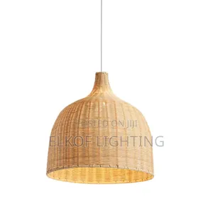 Bamboo Dome Pendant Light Industrial Style Restaurant Bar Chandelier