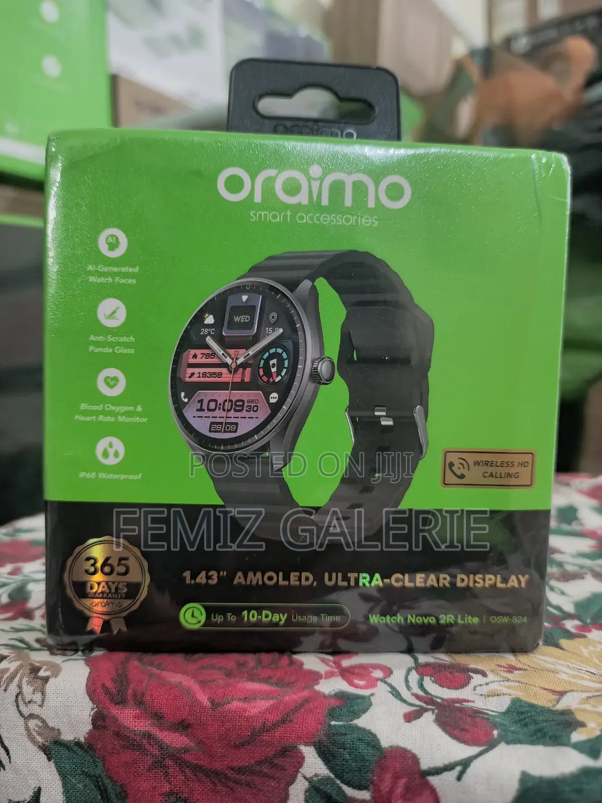 Oraimo Watch Nova 2r Lite 1.43" Amoled 30-Day Standby Smart Watch