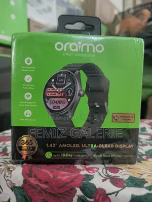 Oraimo Watch Nova 2r Lite 1.43" Amoled 30-Day Standby Smart Watch