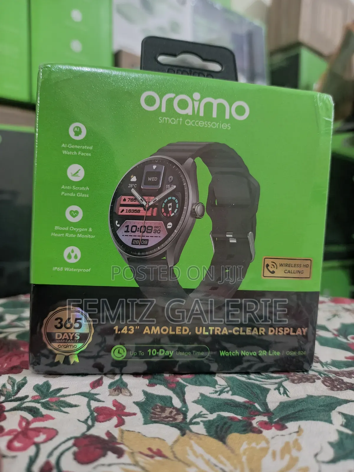 Oraimo Watch Nova 2r Lite 1.43" Amoled 30-Day Standby Smart Watch