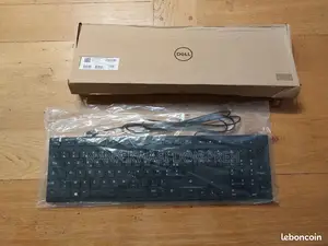 Uk More in Stock New Dell Slim Wired Keyboard Kb216-Bk-Us Black