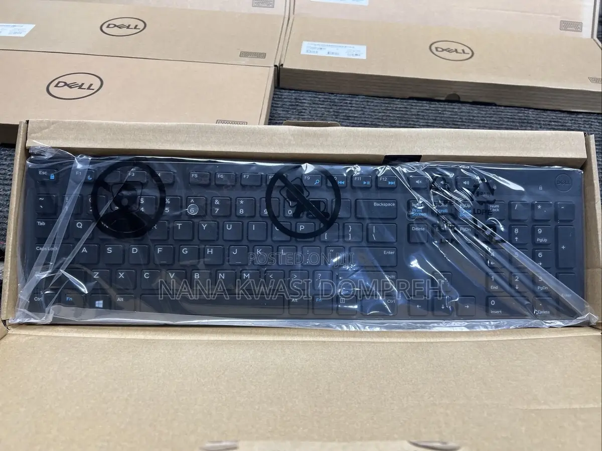 Uk More in Stock New Dell Slim Wired Keyboard Kb216-Bk-Us Black