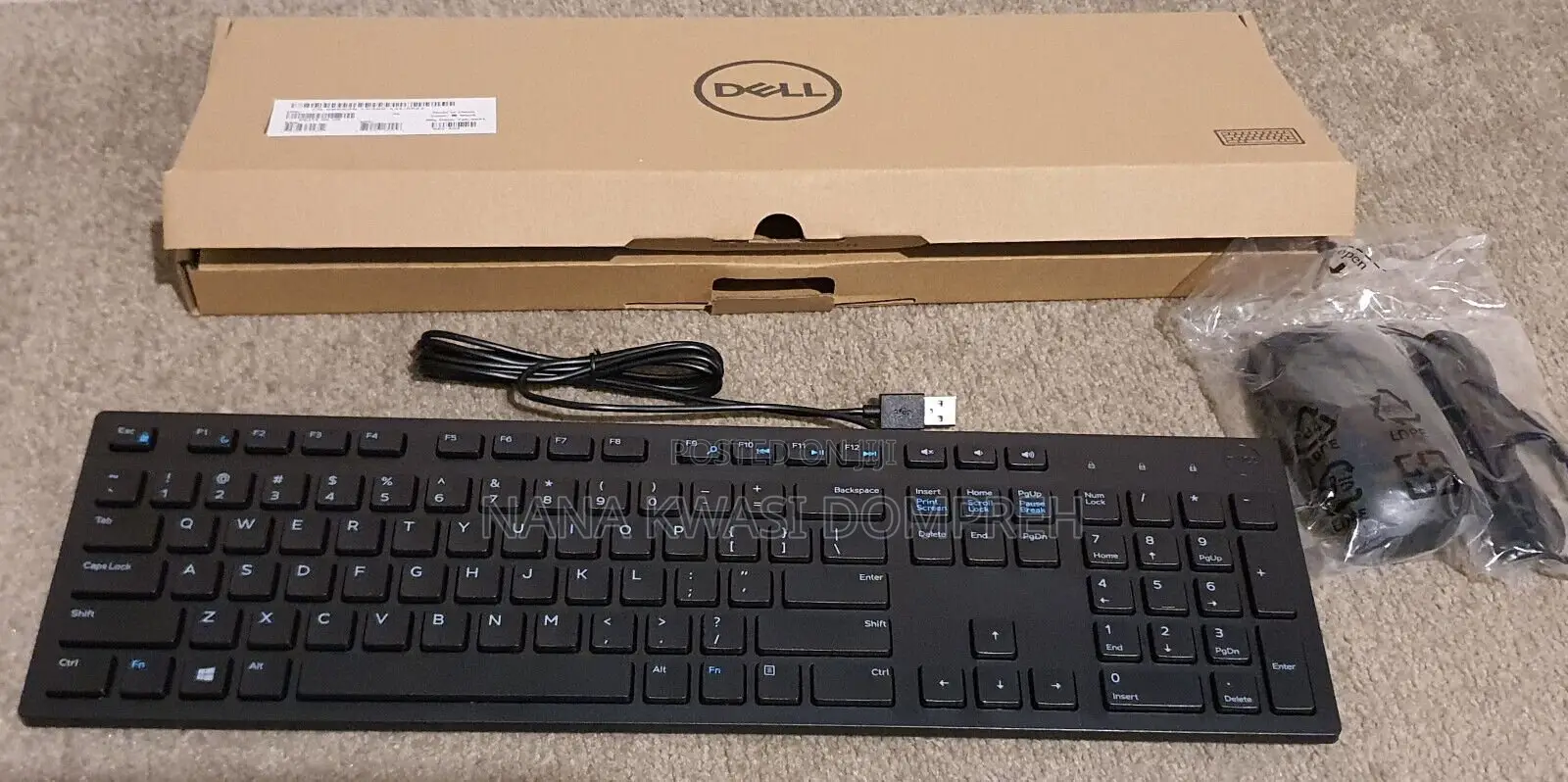 Uk More in Stock New Dell Slim Wired Keyboard Kb216-Bk-Us Black