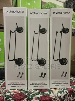 Oraimo Hookbar Reusable Suction Cup Towel Rail With Extra Hooks