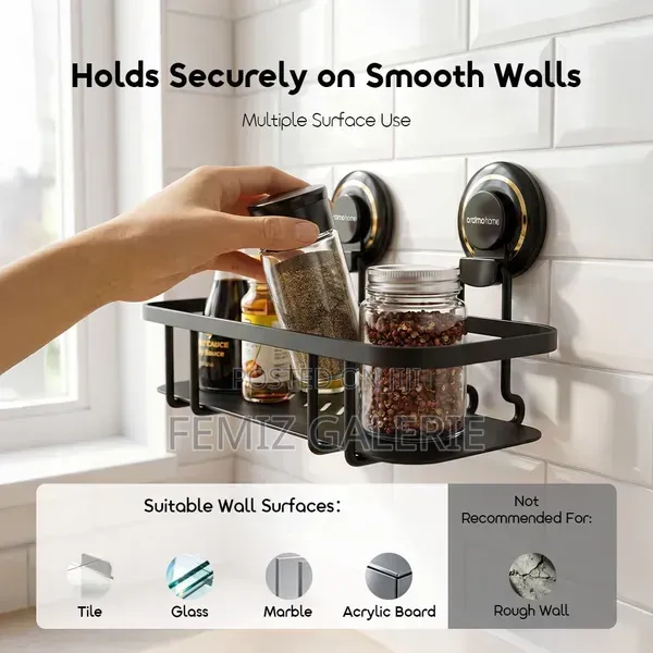 Oraimo Hookrack Square Basket Suction Storage Rack