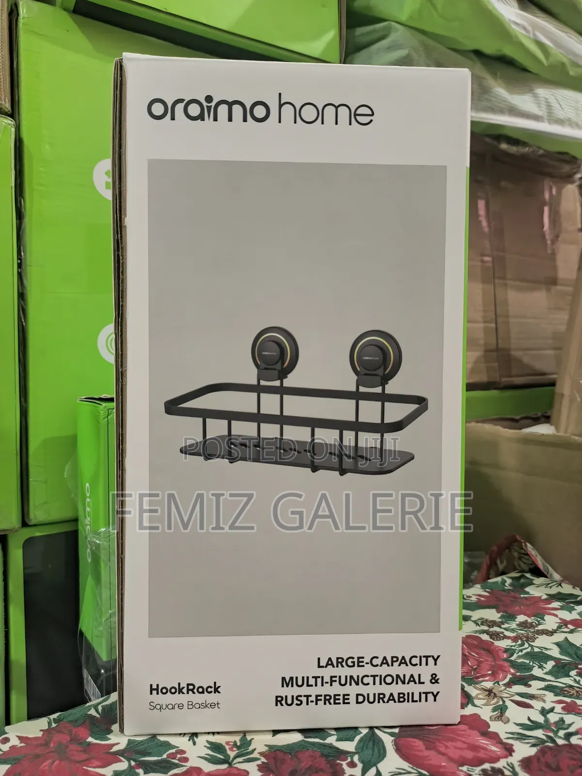 Oraimo Hookrack Square Basket Suction Storage Rack
