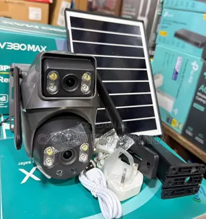 V380max Dual Lens PTZ 4g Solar Camera Full Color