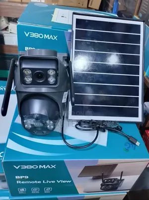 V380max Dual Lens PTZ 4g Solar Camera Full Color