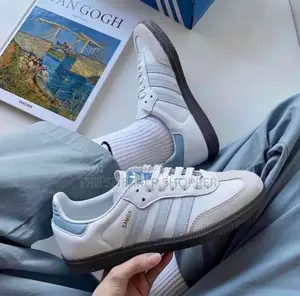 Adidas Samba Navy Blue and White Color