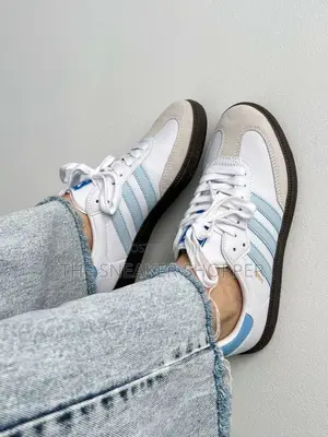 Adidas Samba Navy Blue and White Color