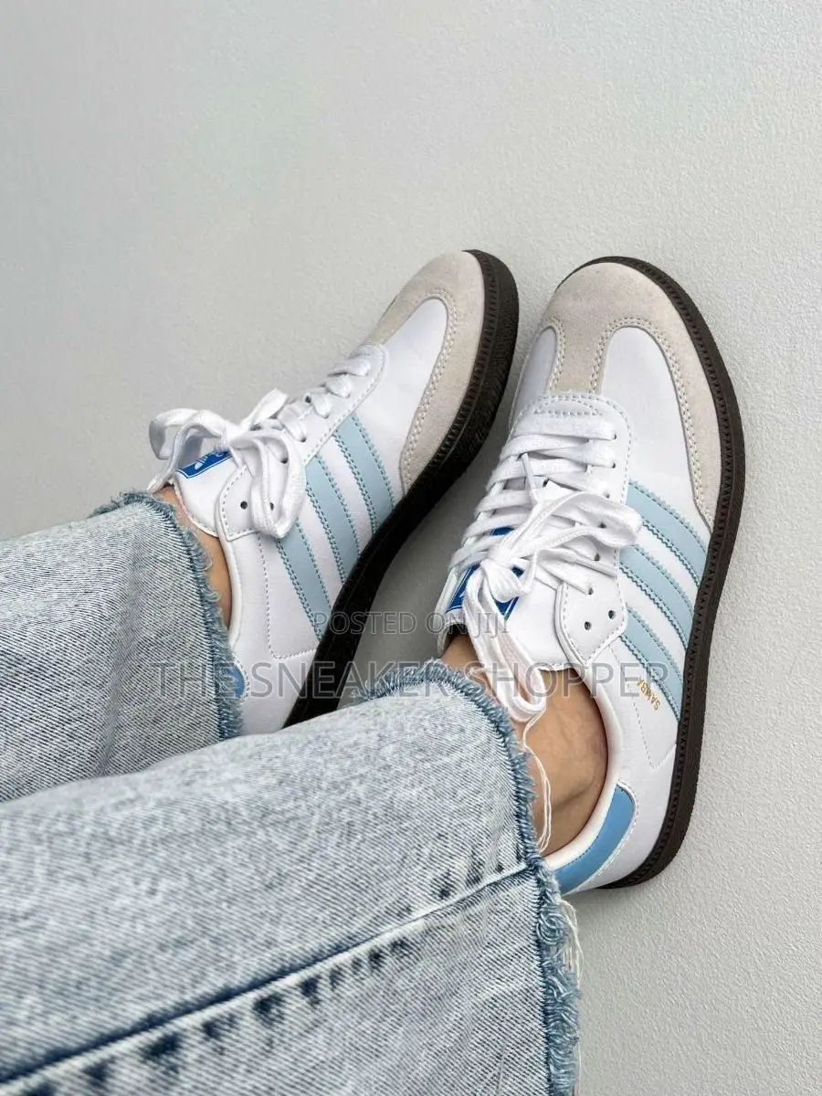 Adidas Samba Navy Blue and White Color