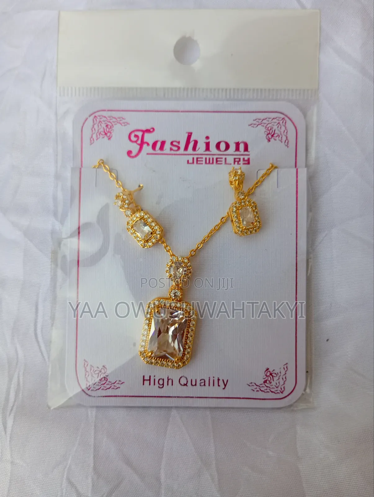 Gold Necklace and Earring Set