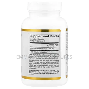Pre-Order California Gold Nutrition Pea 600mg 90 Veg Caps - Usa Import
