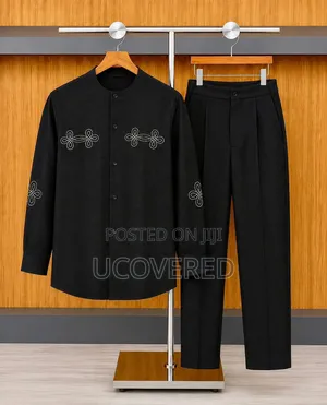 Black Senator-Style Traditional Outfit