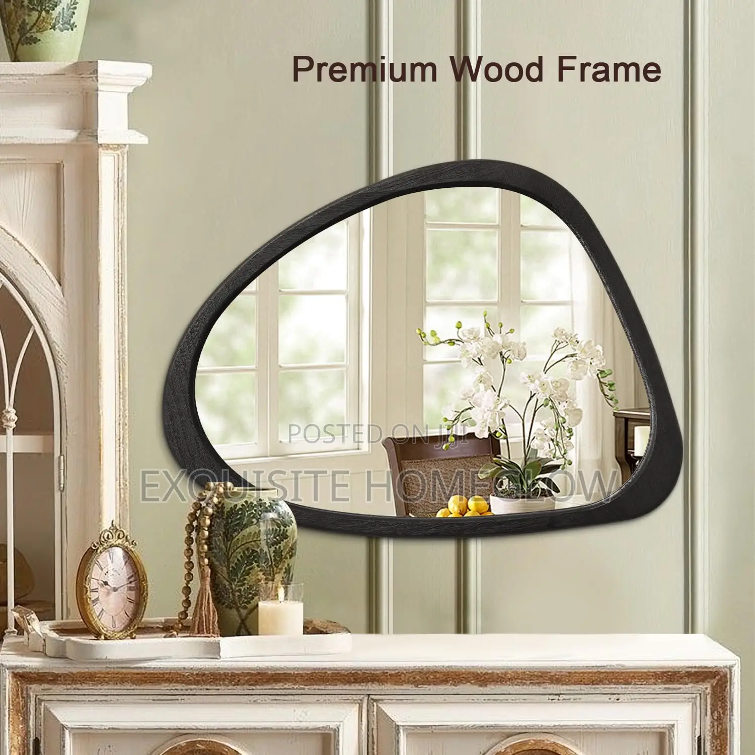 Decorative Cloud Mirror Wall Wooden Frame(90cm + 70cm)