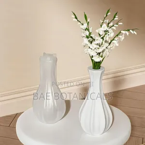 Long Curvy Vase Gypsum Mold
