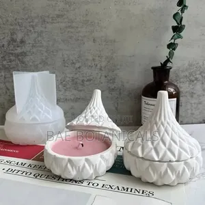 Gypsum Mold For Candle Jar With Long Lid