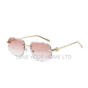 Luxury Rimless Square Fashion Sunglasses – Uv400 Premium Unisex Shades