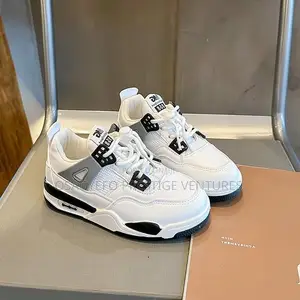Quality Kids’ Jordan 4-Inspired Sneakers – White Edition