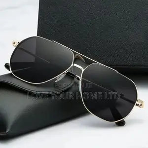 Luxury Black Polarized Aviator Sunglasses Uv400premium Unisex Shades