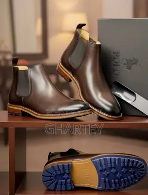 Polo Premium Leather Executive Chelsea Boots - Brown
