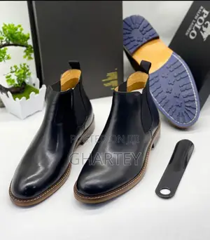 Polo Premium Leather Executive Chelsea Boots - Black