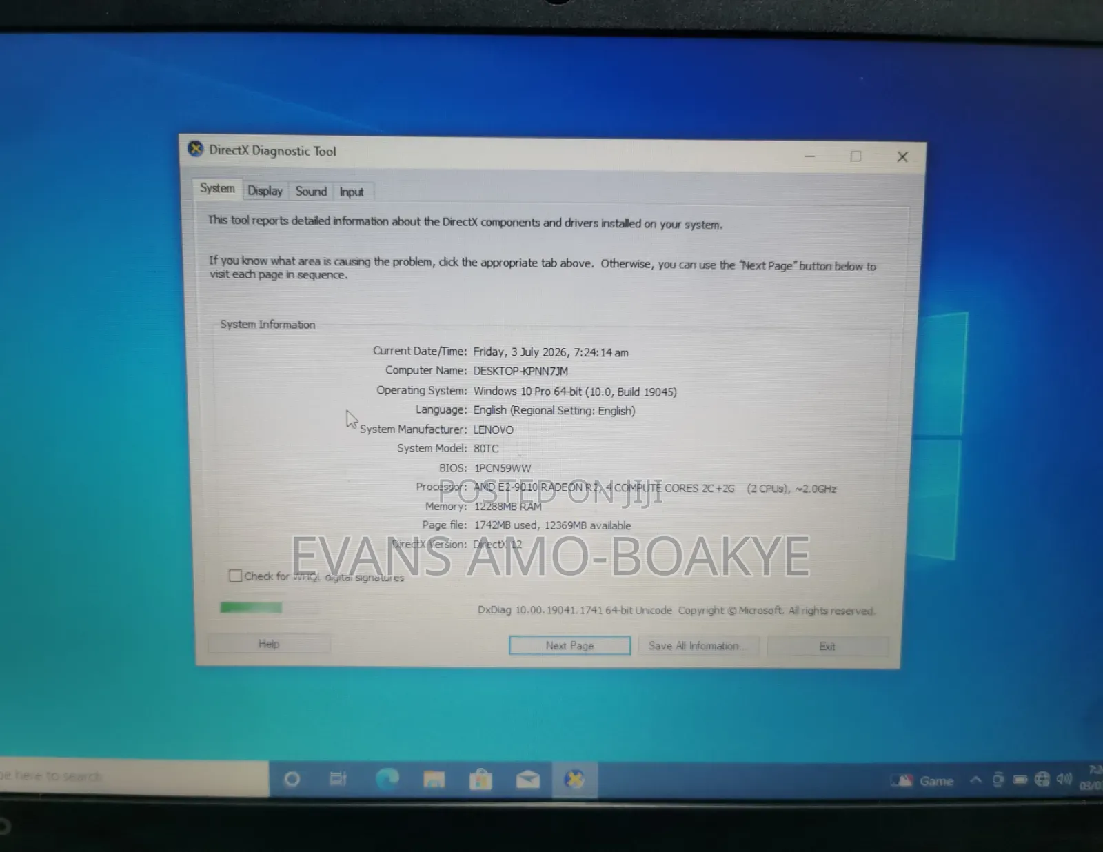 Laptop Lenovo V110 12GB AMD HDD 500GB