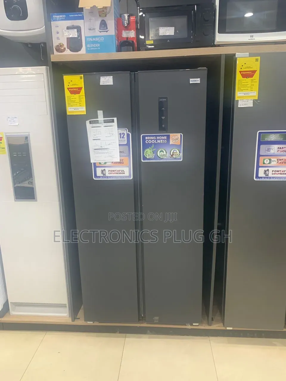 Nasco 400l Side by Side Refrigerator