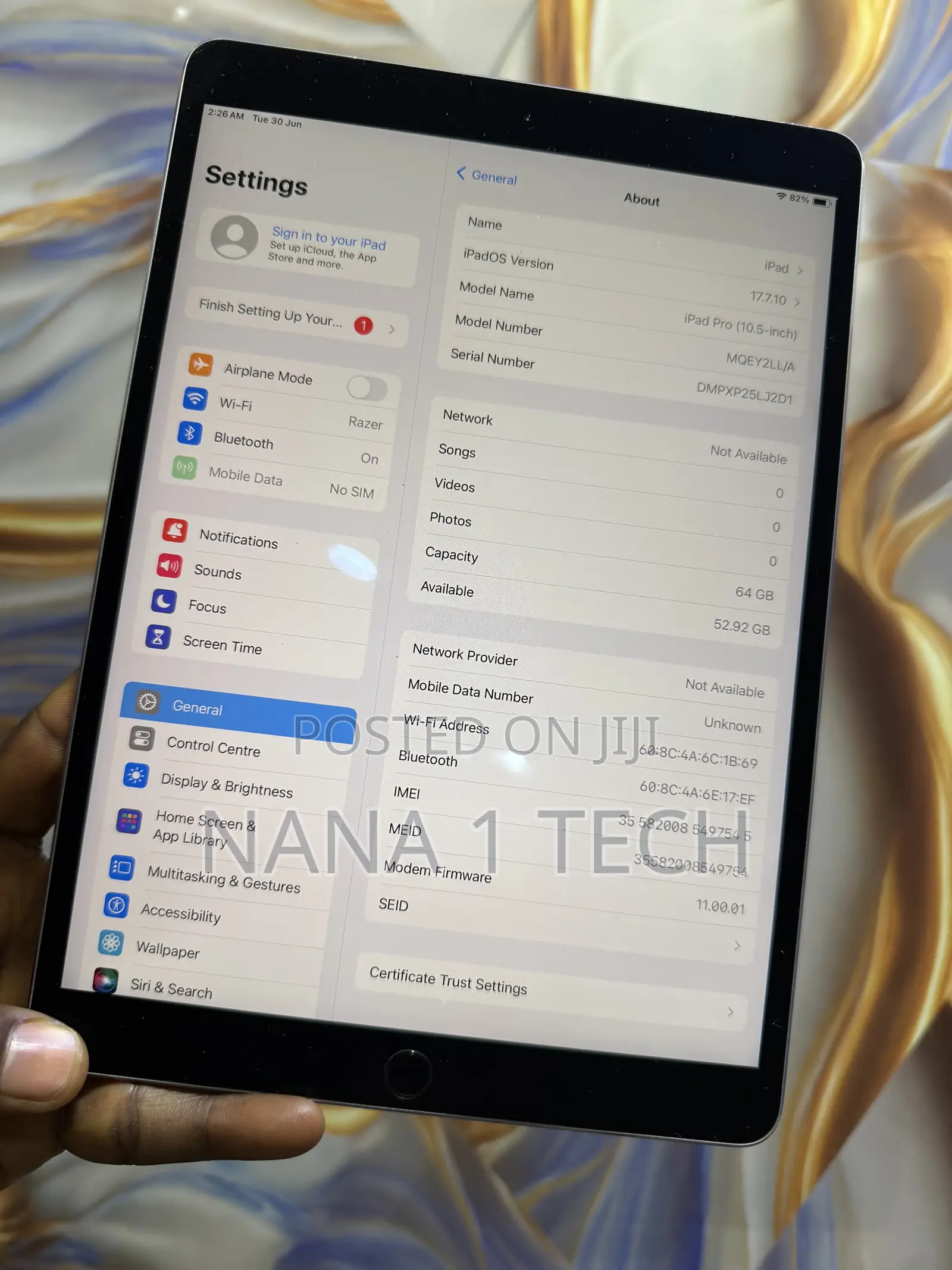 Apple iPad Pro 10.5 (2017) 64 GB Black