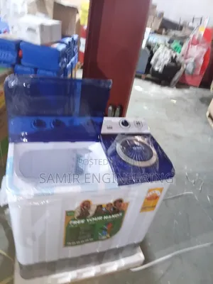 Syinix 12kg Semi-Automatic Laundry Machine | Family-Sized Durable