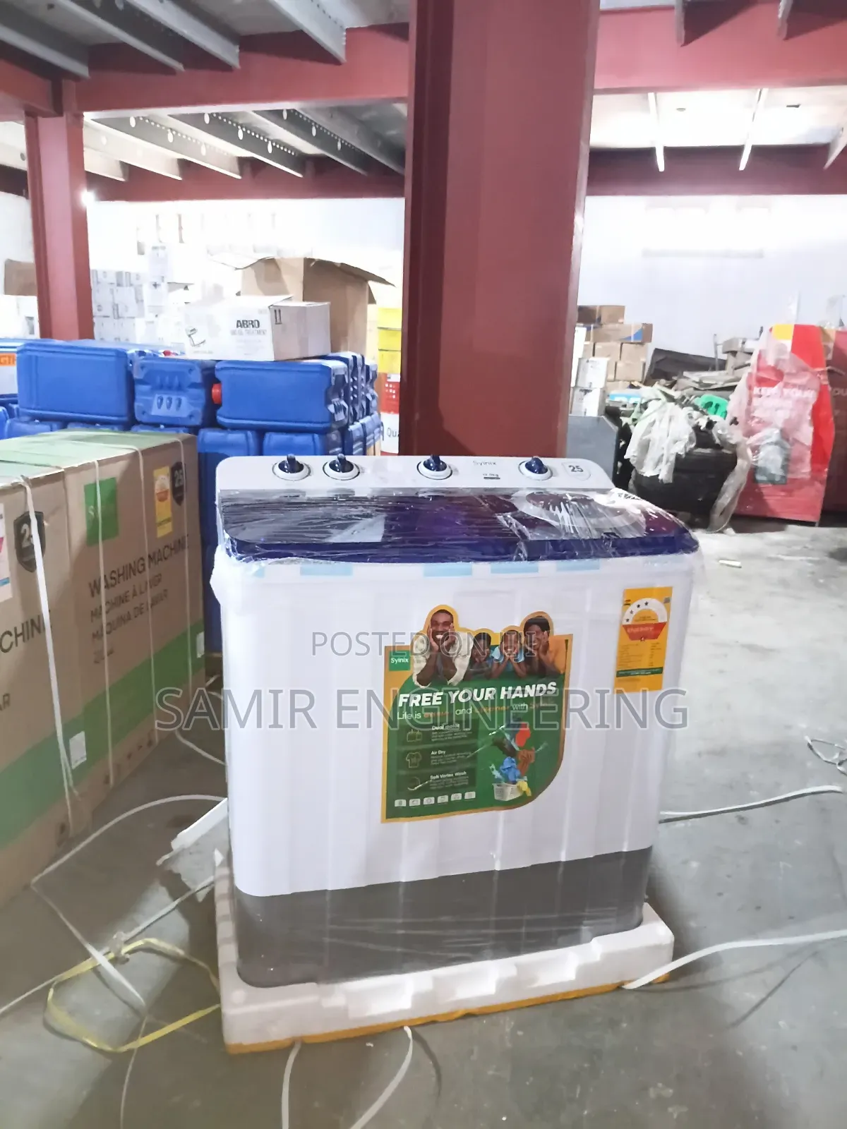 Syinix 12kg Twin-Tub Washer Spinner | Dual-Motor High Efficiency