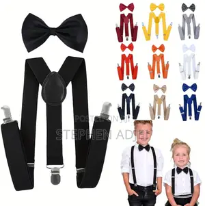 Boys and Girls Suspender and Bow Tie