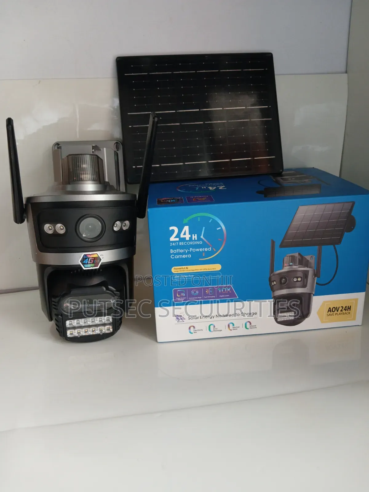 Solar CCTV Camera 8mp Dual Lens