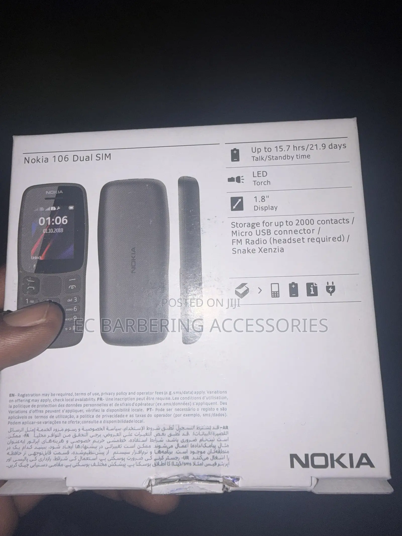 New Nokia 106 Black