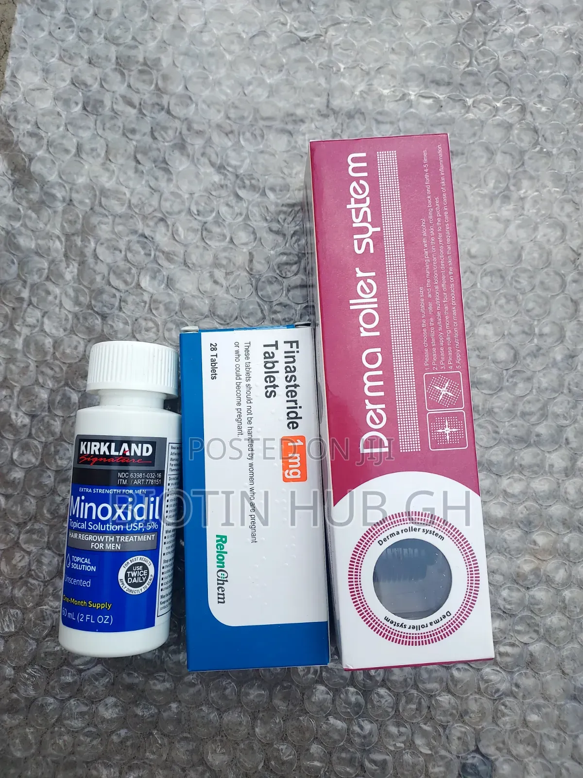 Kirkland Minoxidil,Finasteride and Derma Roller Combo