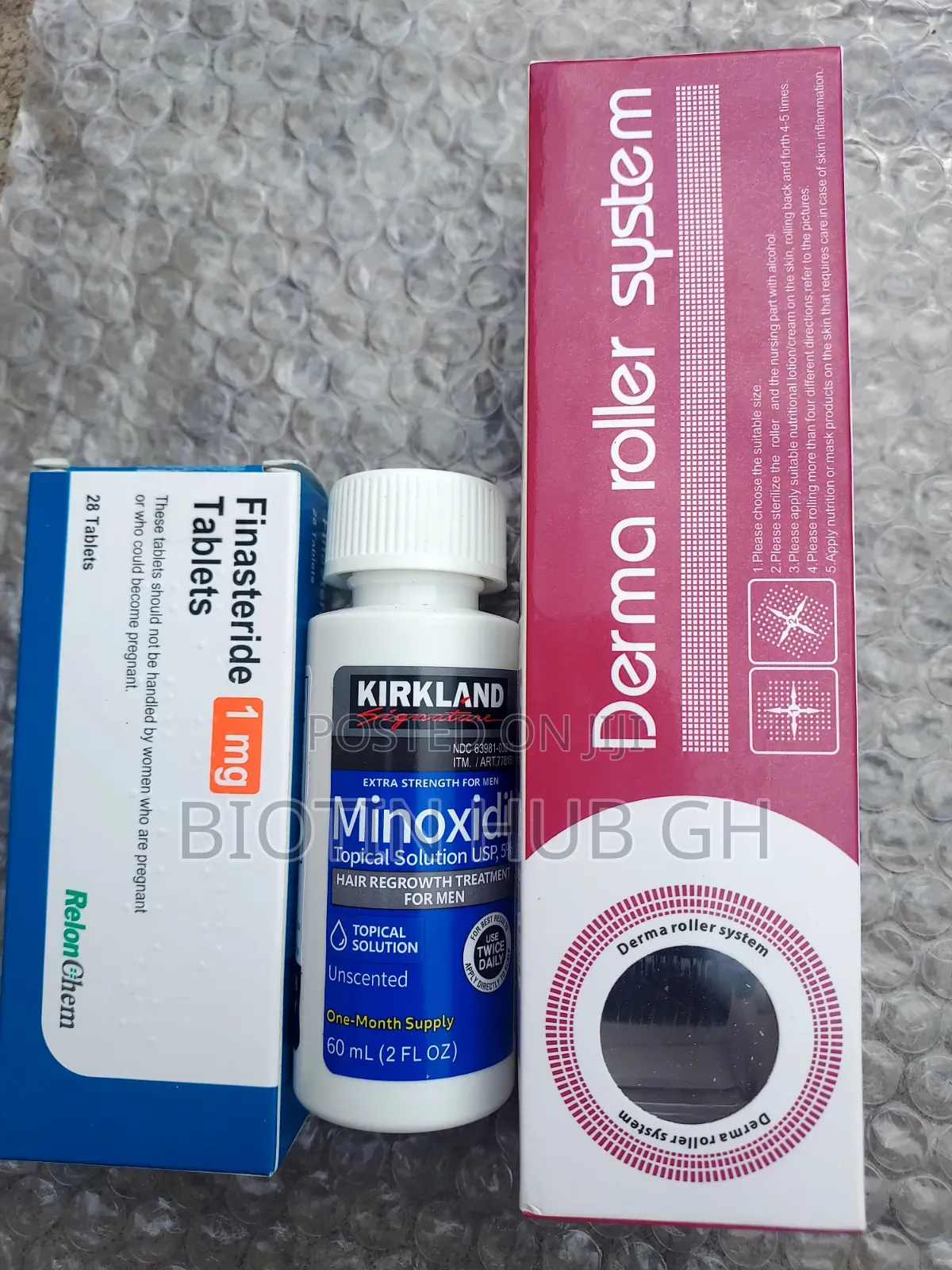 Kirkland Minoxidil,Finasteride and Derma Roller Combo