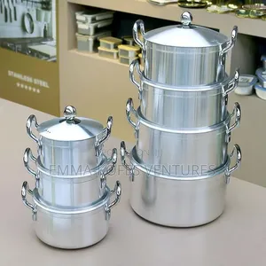 7pieces Aluminum Cooking Set - Silver